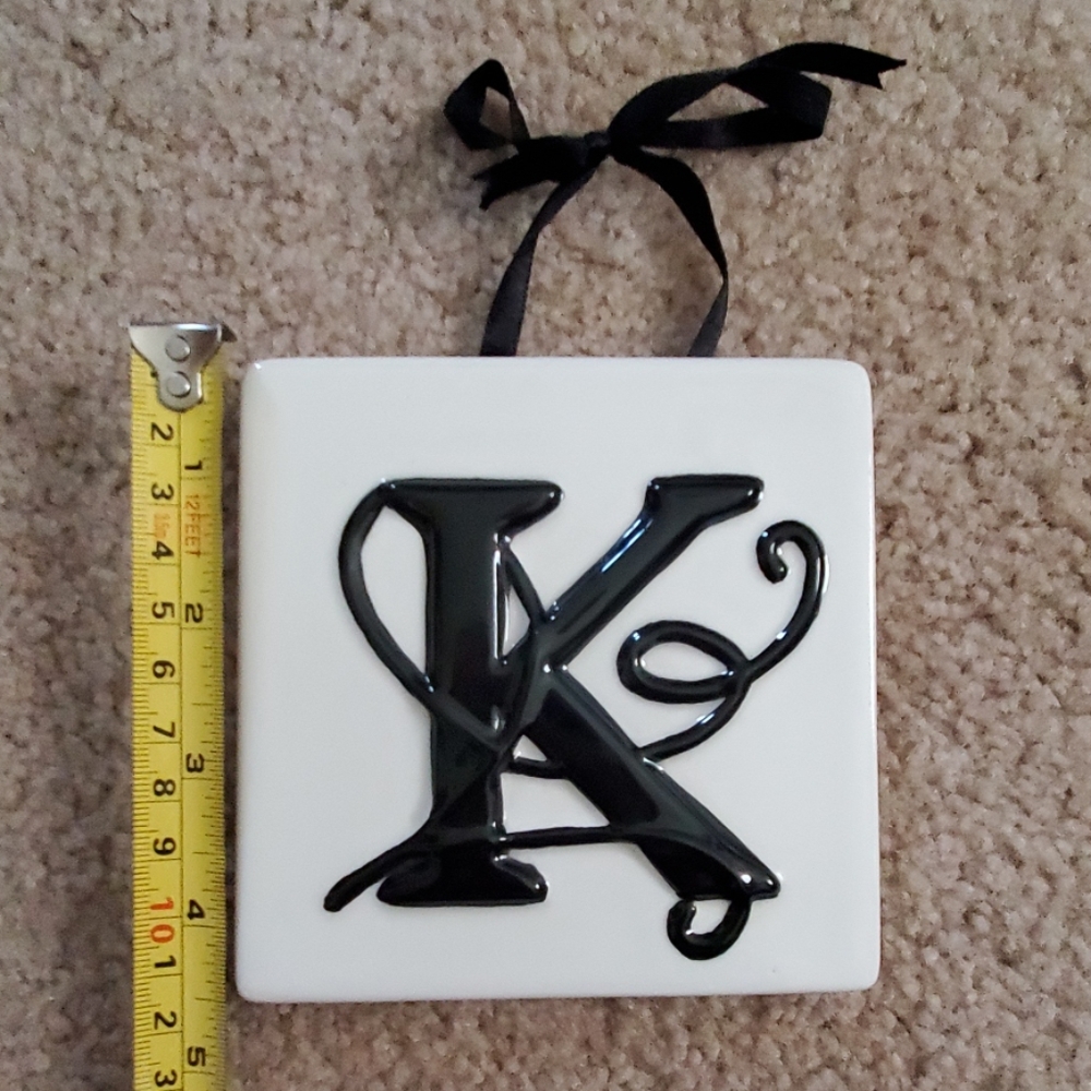 Monogram "K" Tile Decor